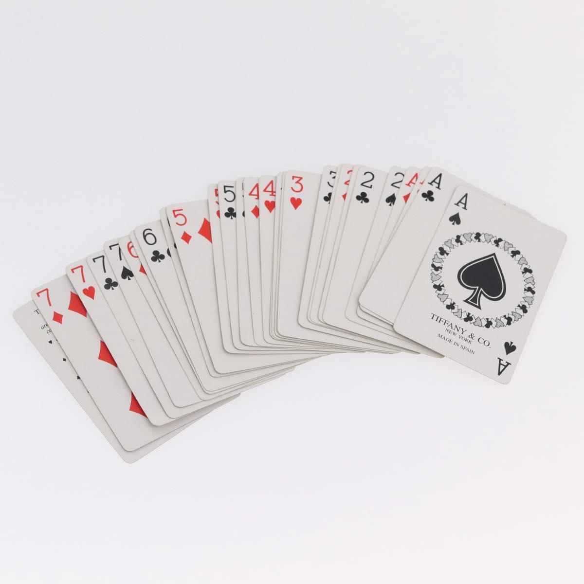 Tiffany & Co. Playing Cards Paper 2 Set White Turquoise Blue Auth 210426