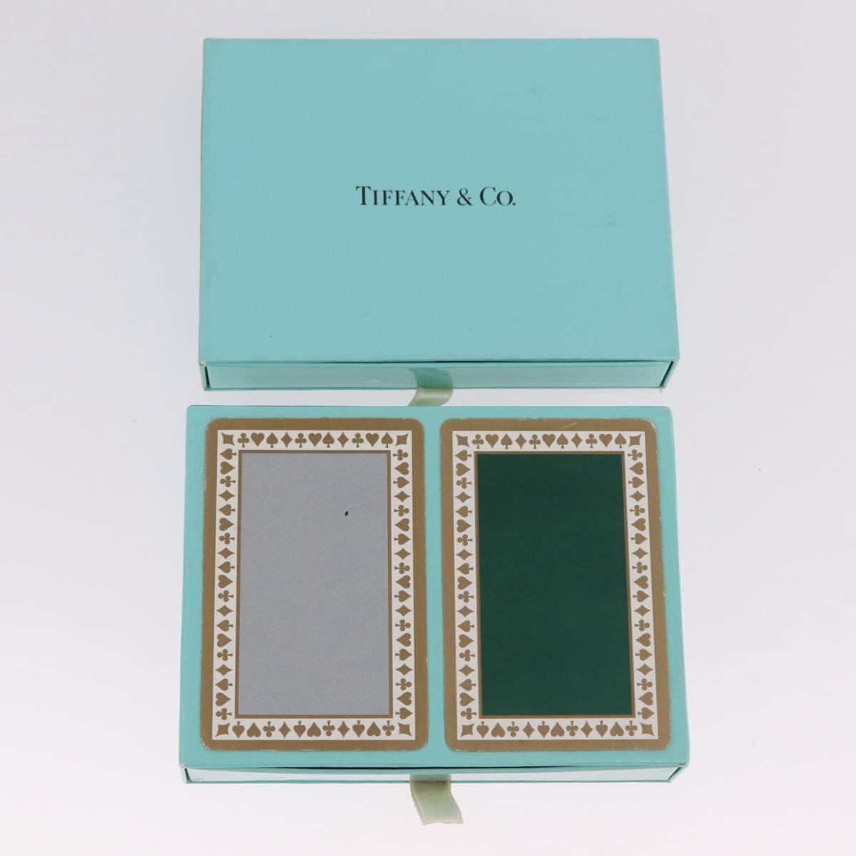 Tiffany & Co. Playing Cards Paper 2 Set White Turquoise Blue Auth 210426