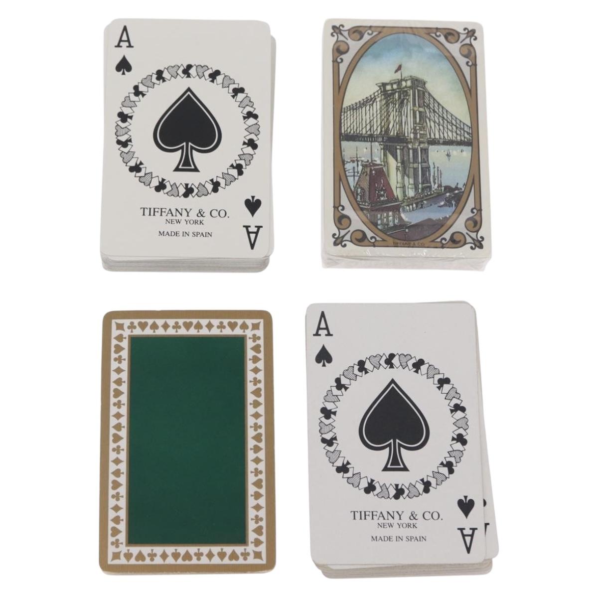 Tiffany & Co. Playing Cards Paper 2 Set White Turquoise Blue Auth 210426