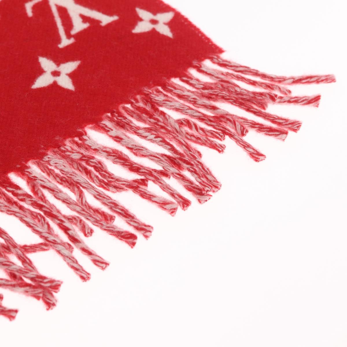 LOUIS VUITTON Supreme Collaboration Scarf Wool Red MP1890 LV Auth 210428SM