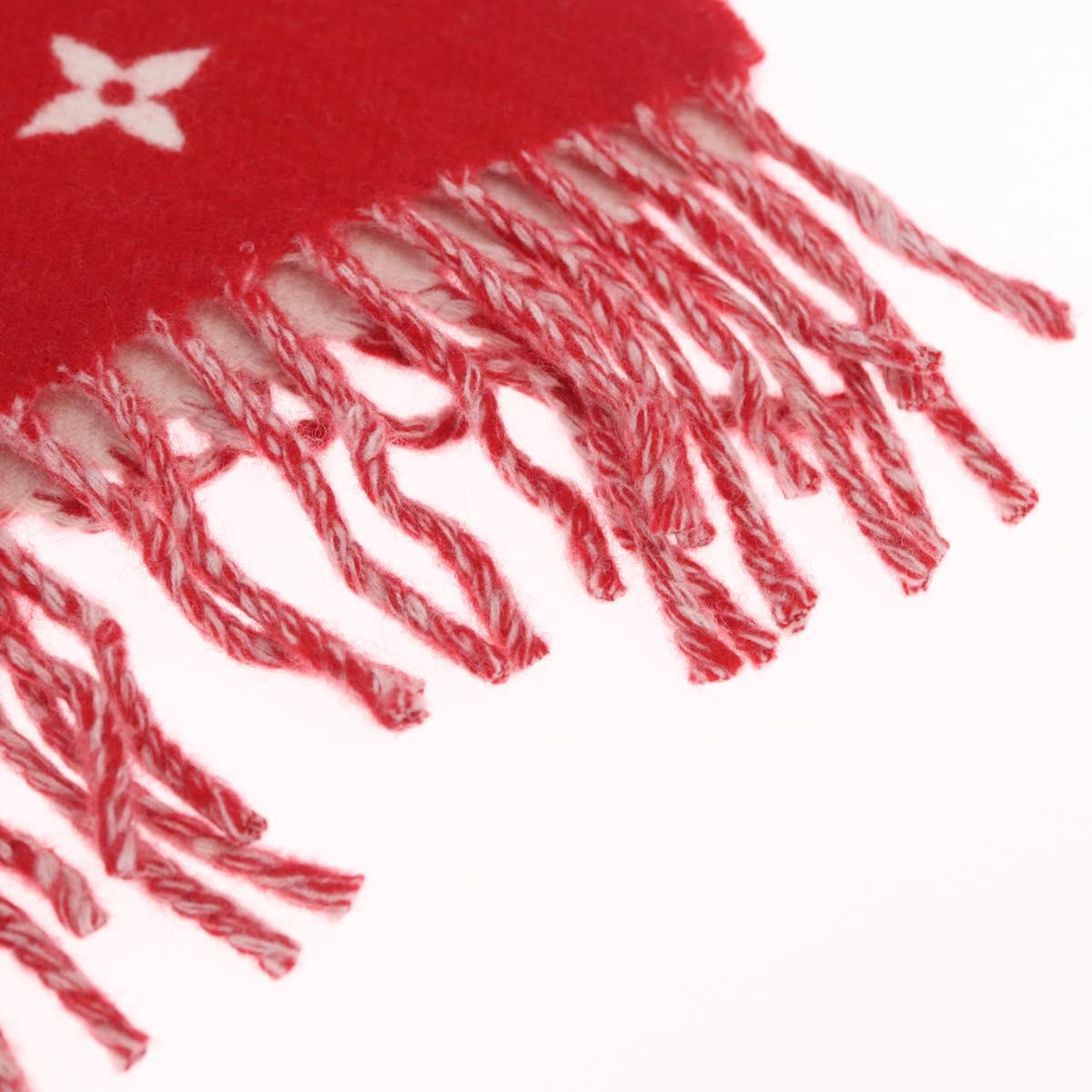 LOUIS VUITTON Supreme Collaboration Scarf Wool Red MP1890 LV Auth 210428SM