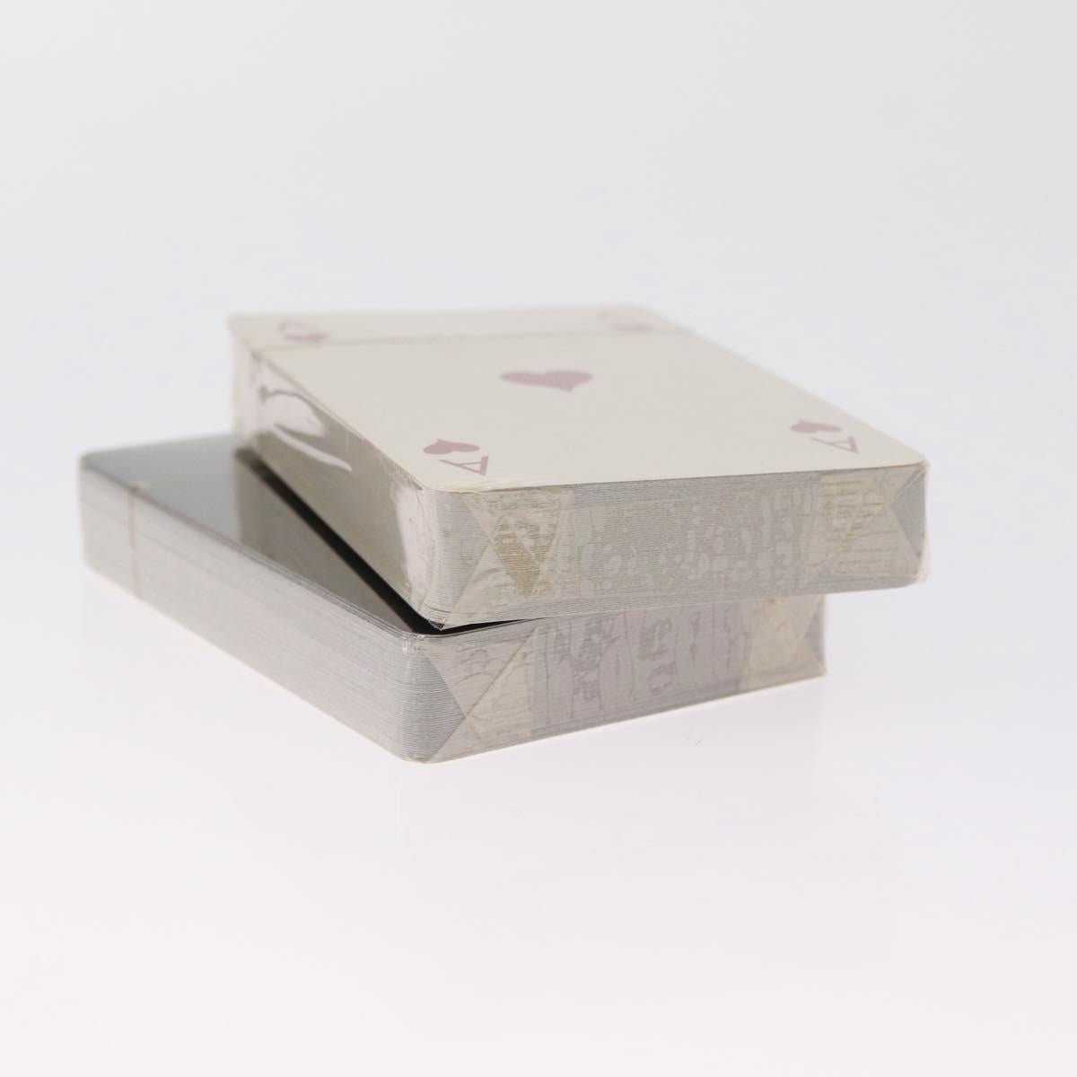 GUCCI Playing Cards paper 2 Set Brown Ivory Auth 210432M