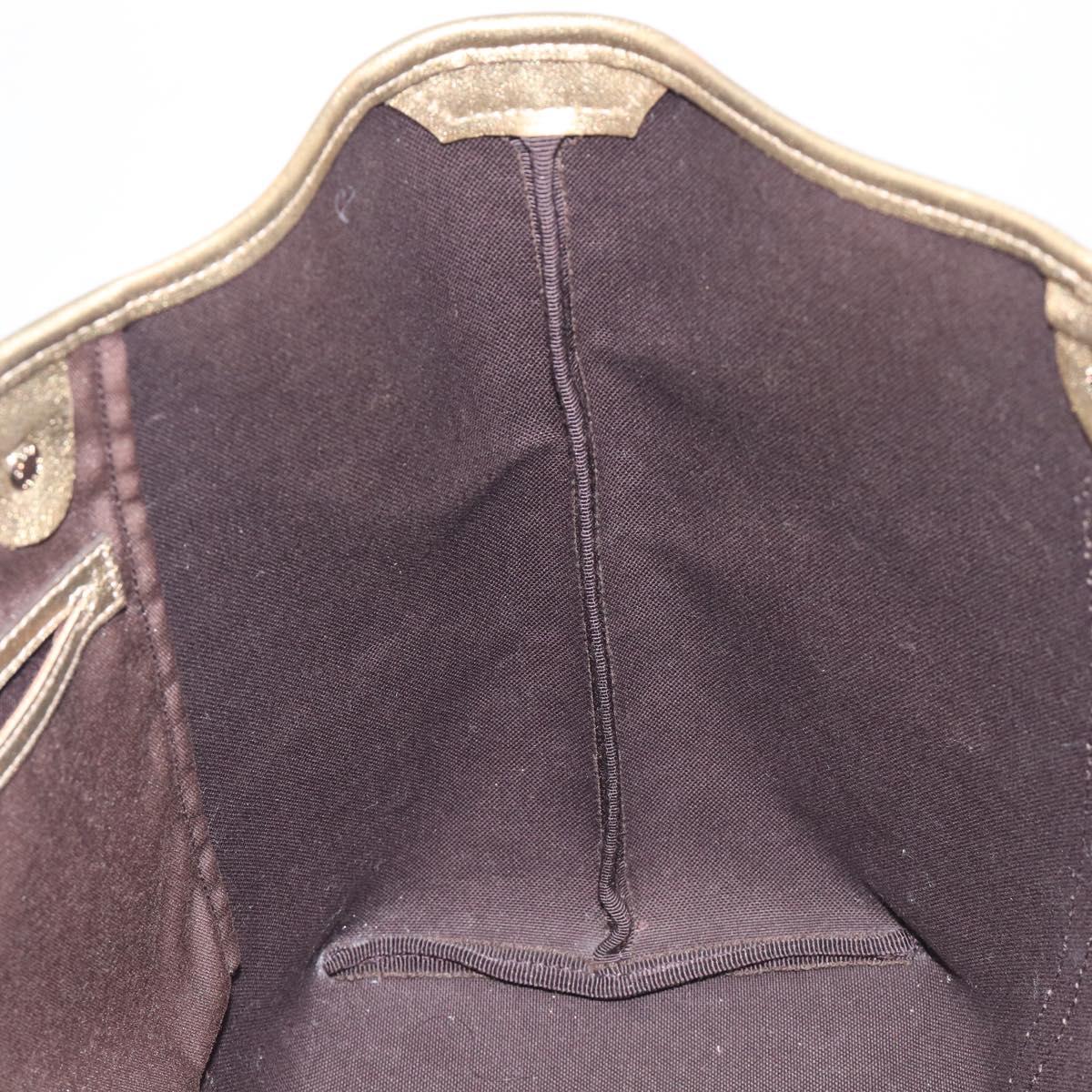 GUCCI GG Crystal Tote Bag Coated Canvas Beige Gold 197953 Auth 210443