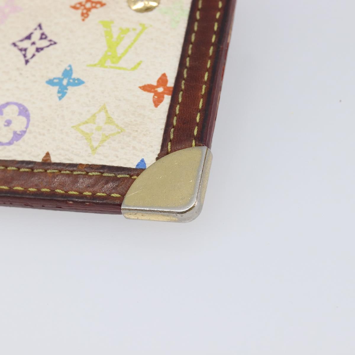 LOUIS VUITTON Monogram Multicolor Pochette Cles Purse White M92655 Auth 210445