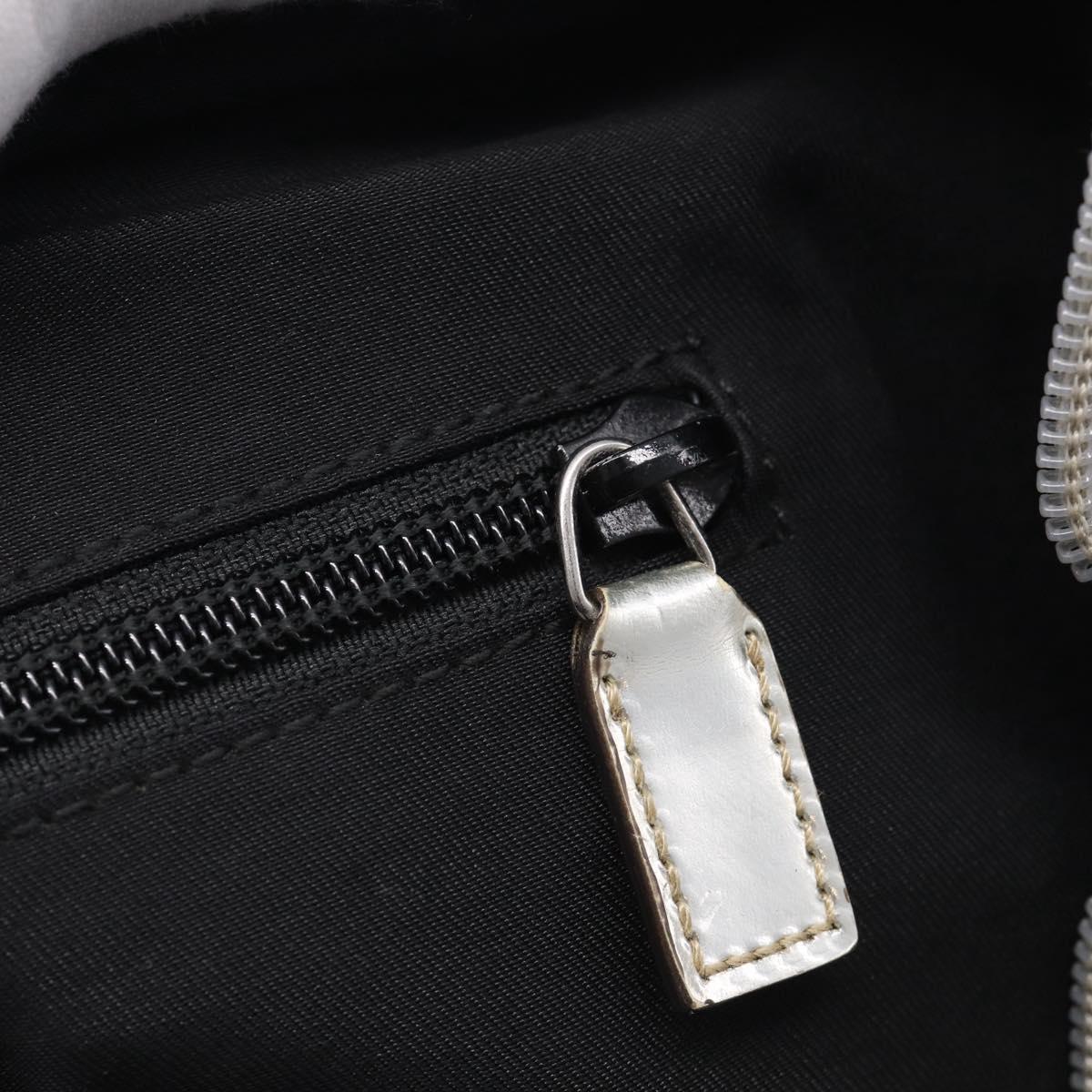 GUCCI GG Canvas Tote Bag Silver 131231 Auth 210453
