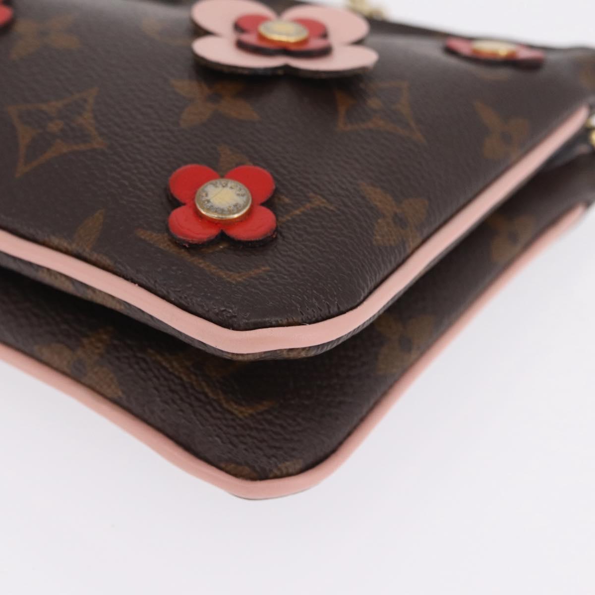 LOUIS VUITTON Monogram Pochette Double Zip Shoulder Bag M63905 LV Auth 210458A