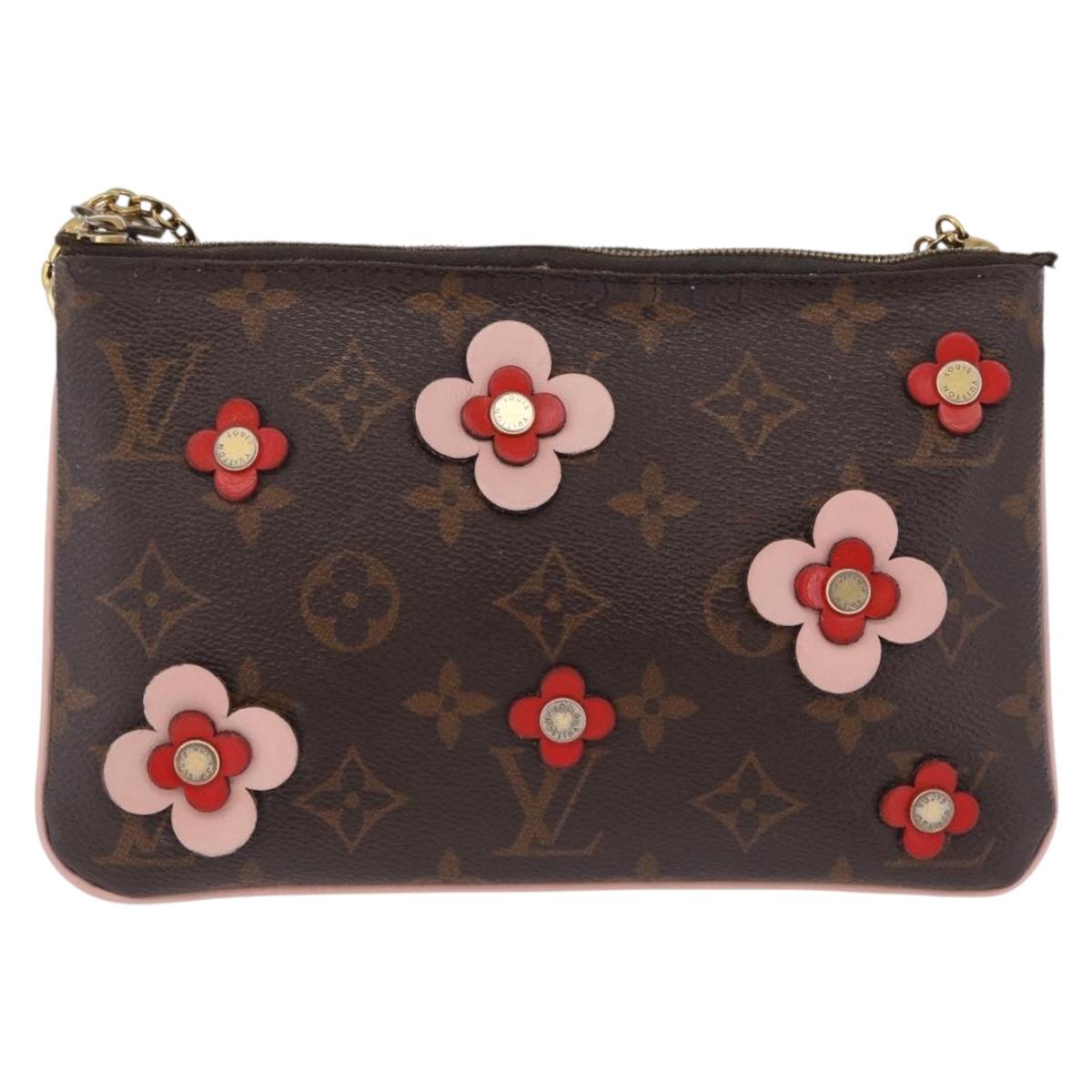 LOUIS VUITTON Monogram Pochette Double Zip Shoulder Bag M63905 LV Auth 210458A