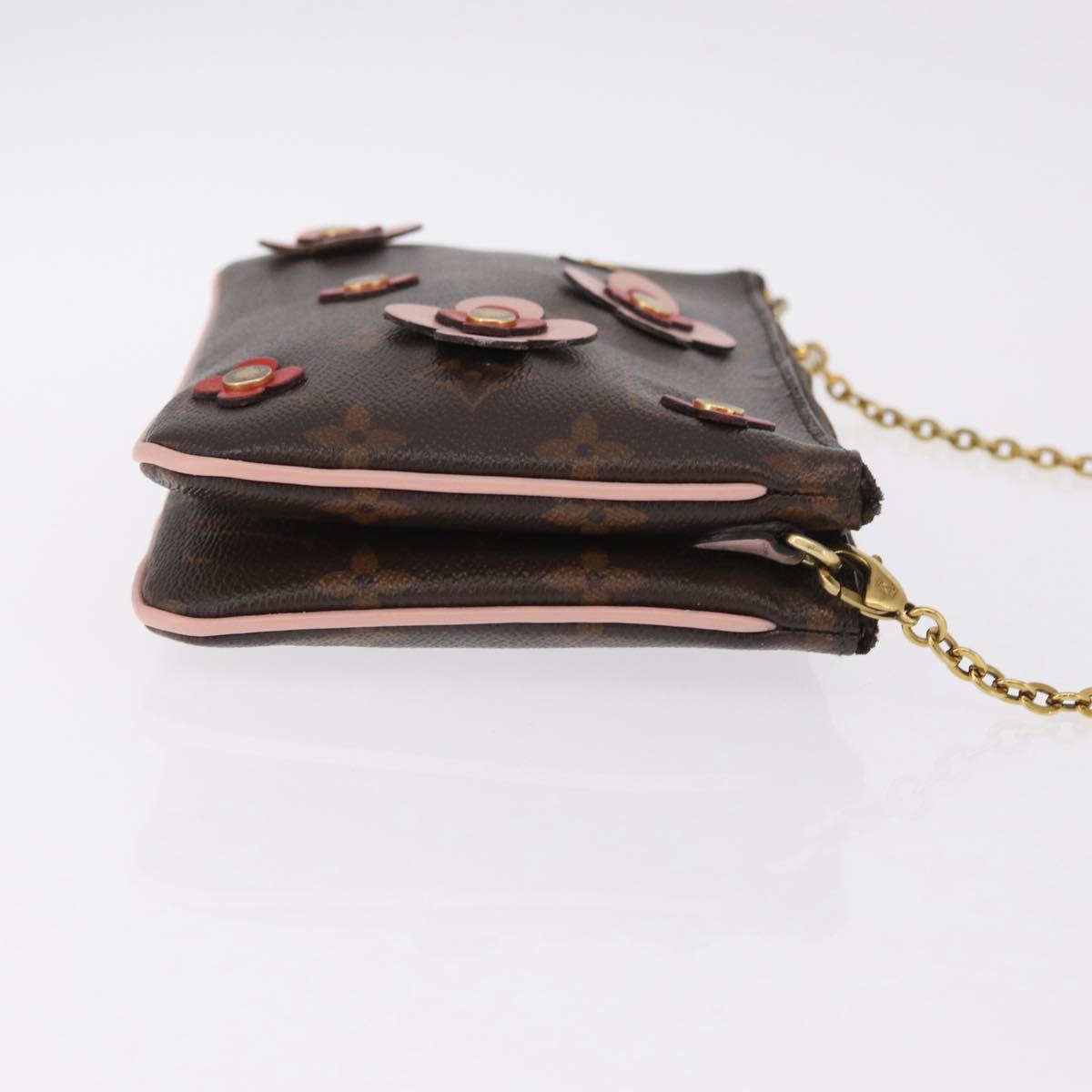LOUIS VUITTON Monogram Pochette Double Zip Shoulder Bag M63905 LV Auth 210458A