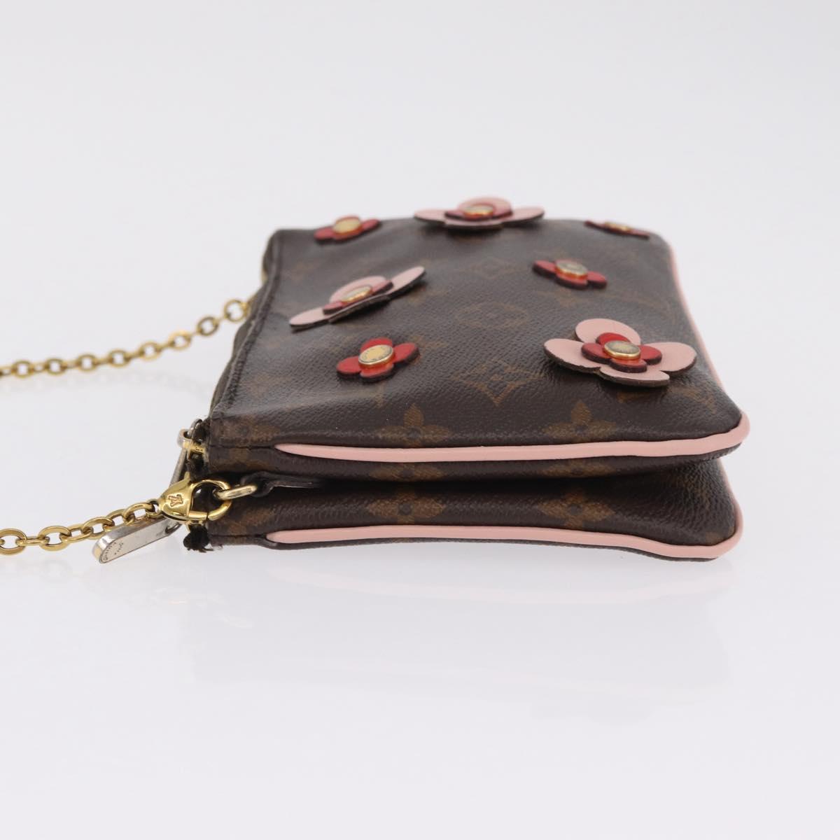 LOUIS VUITTON Monogram Pochette Double Zip Shoulder Bag M63905 LV Auth 210458A