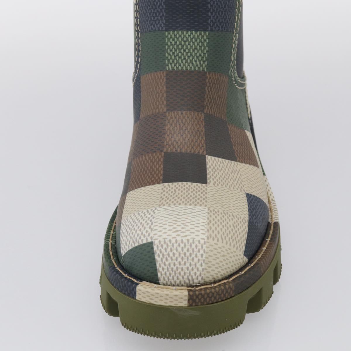 LOUIS VUITTON Damier Graphic Pixel long Boots 9 1/2 Green LV Auth 210459M