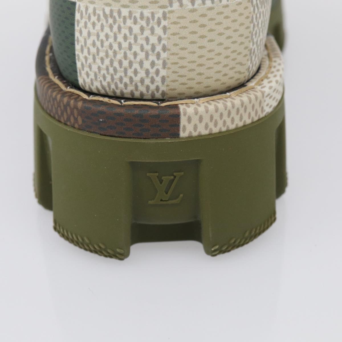 LOUIS VUITTON Damier Graphic Pixel long Boots 9 1/2 Green LV Auth 210459M
