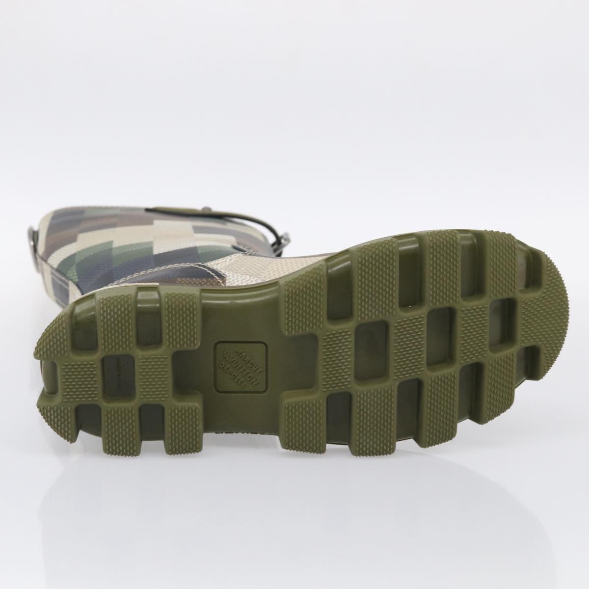 LOUIS VUITTON Damier Graphic Pixel long Boots 9 1/2 Green LV Auth 210459M