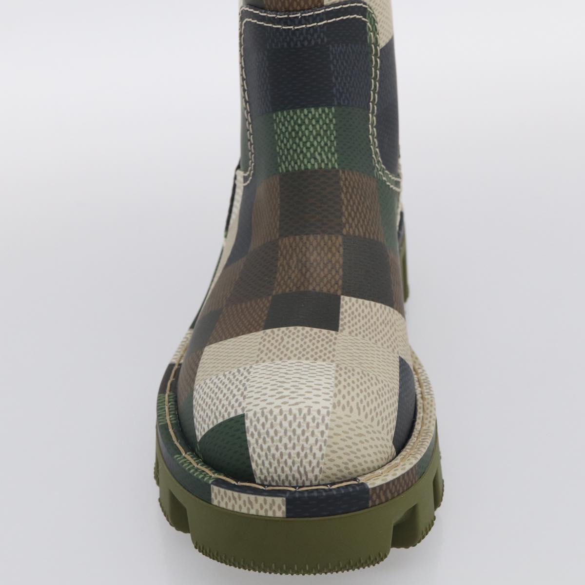 LOUIS VUITTON Damier Graphic Pixel long Boots 9 1/2 Green LV Auth 210459M