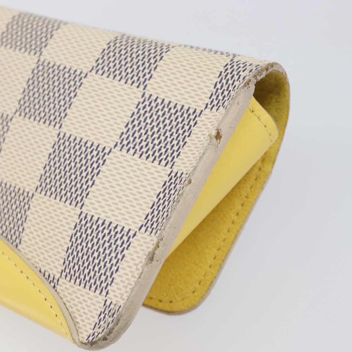 LOUIS VUITTON Damier Azur Etui Lunette Woody Glasses Case GI0388 LV Auth 210462A