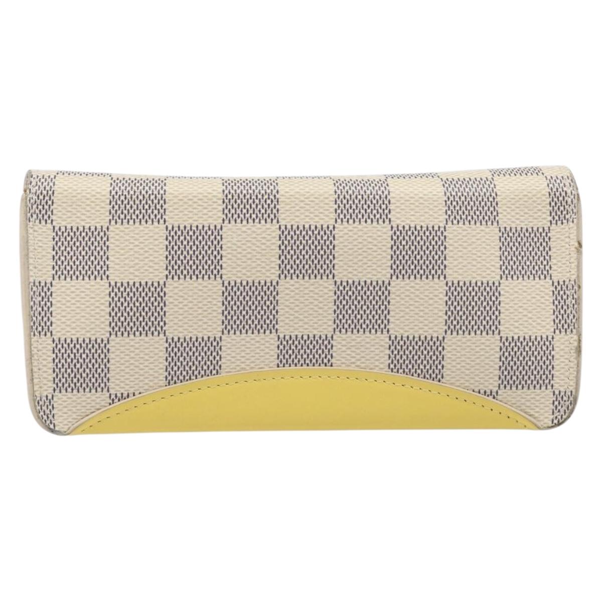 LOUIS VUITTON Damier Azur Etui Lunette Woody Glasses Case GI0388 LV Auth 210462A
