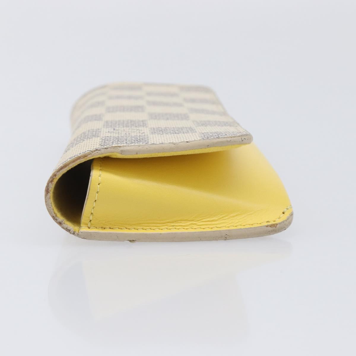LOUIS VUITTON Damier Azur Etui Lunette Woody Glasses Case GI0388 LV Auth 210462A