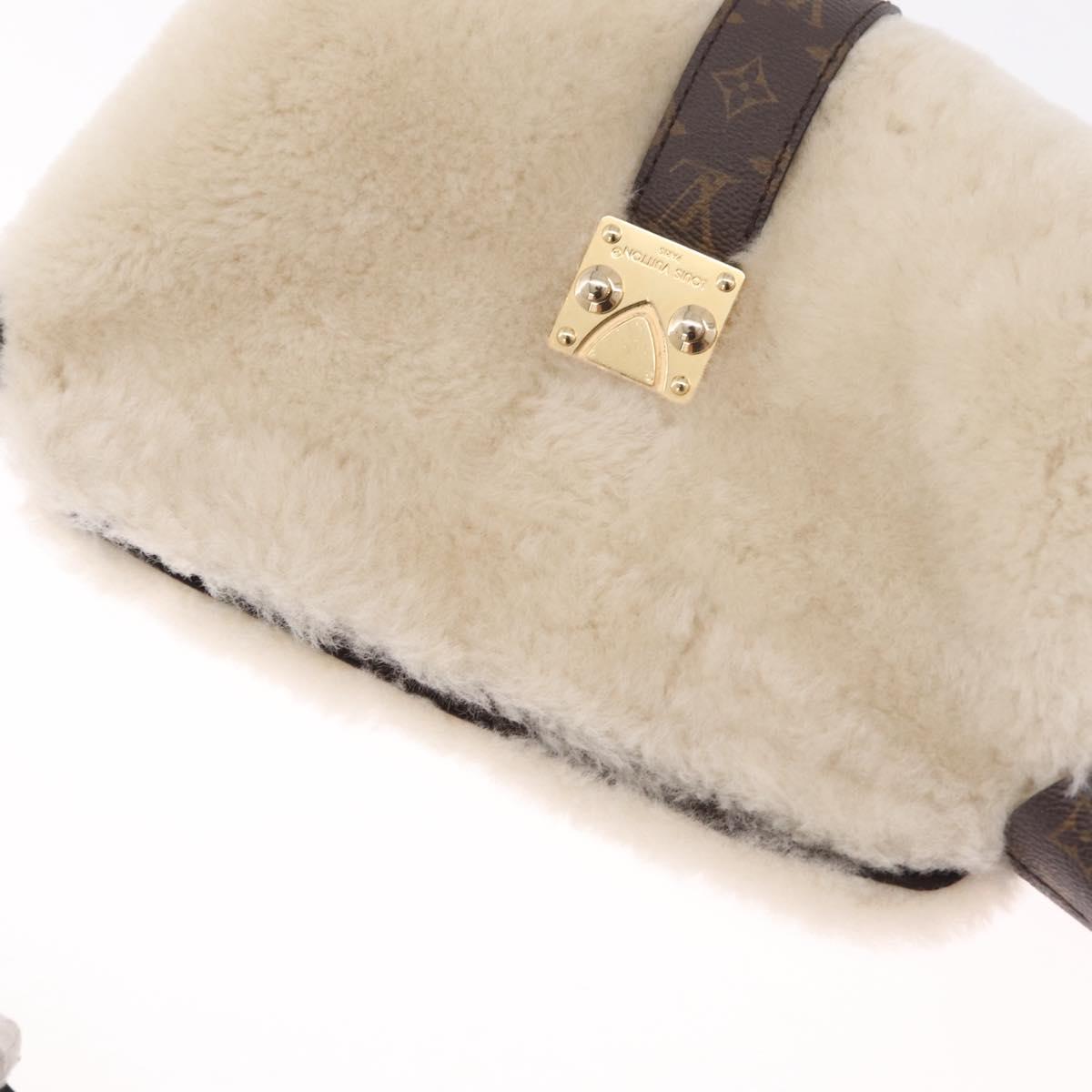 LOUIS VUITTON Monogram Pochette Mia Shoulder Bag Ivory M26245 LV Auth 210465SAM