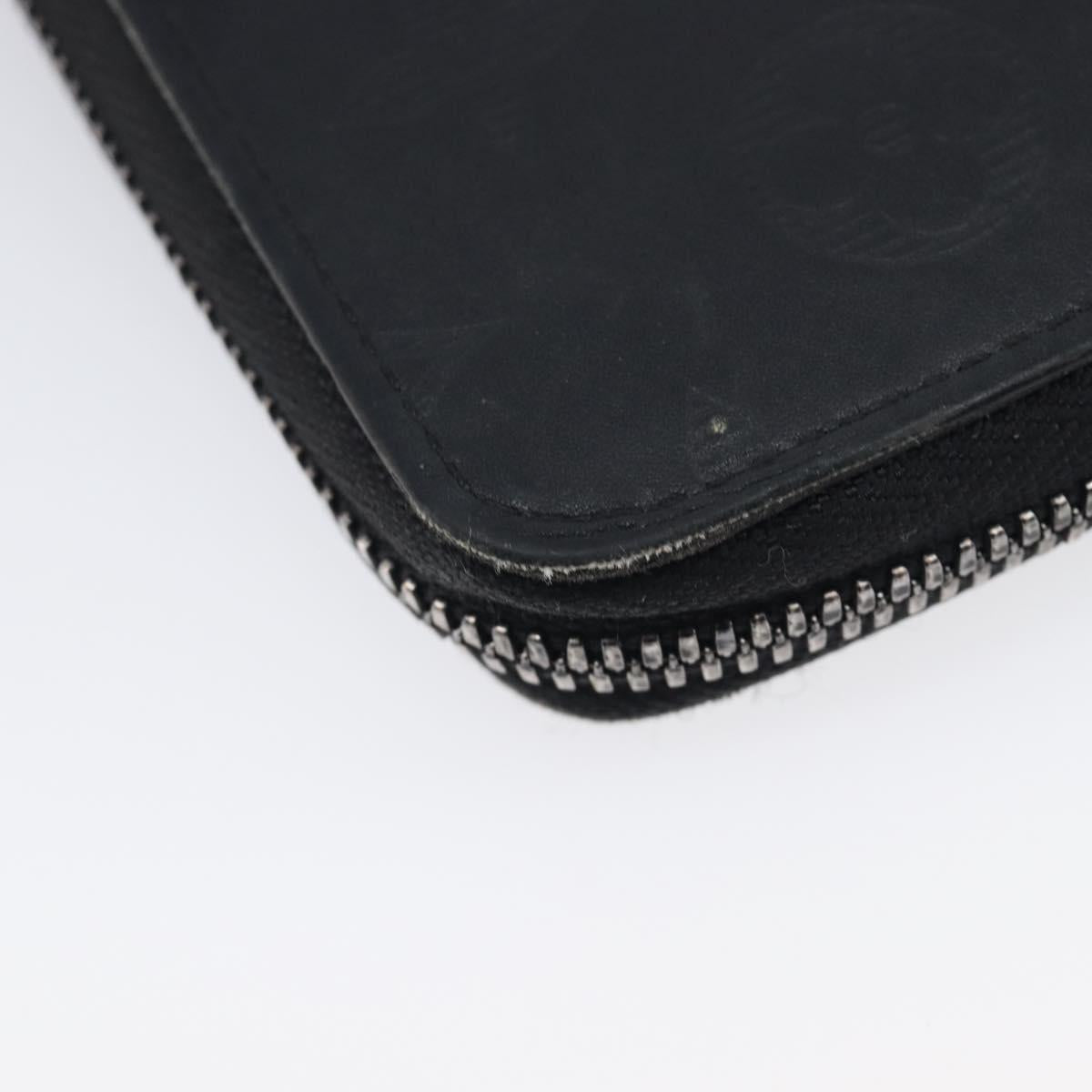LOUIS VUITTON Monogram Shadow Zippy Wallet Vertical Black M62902 LV Auth 210467