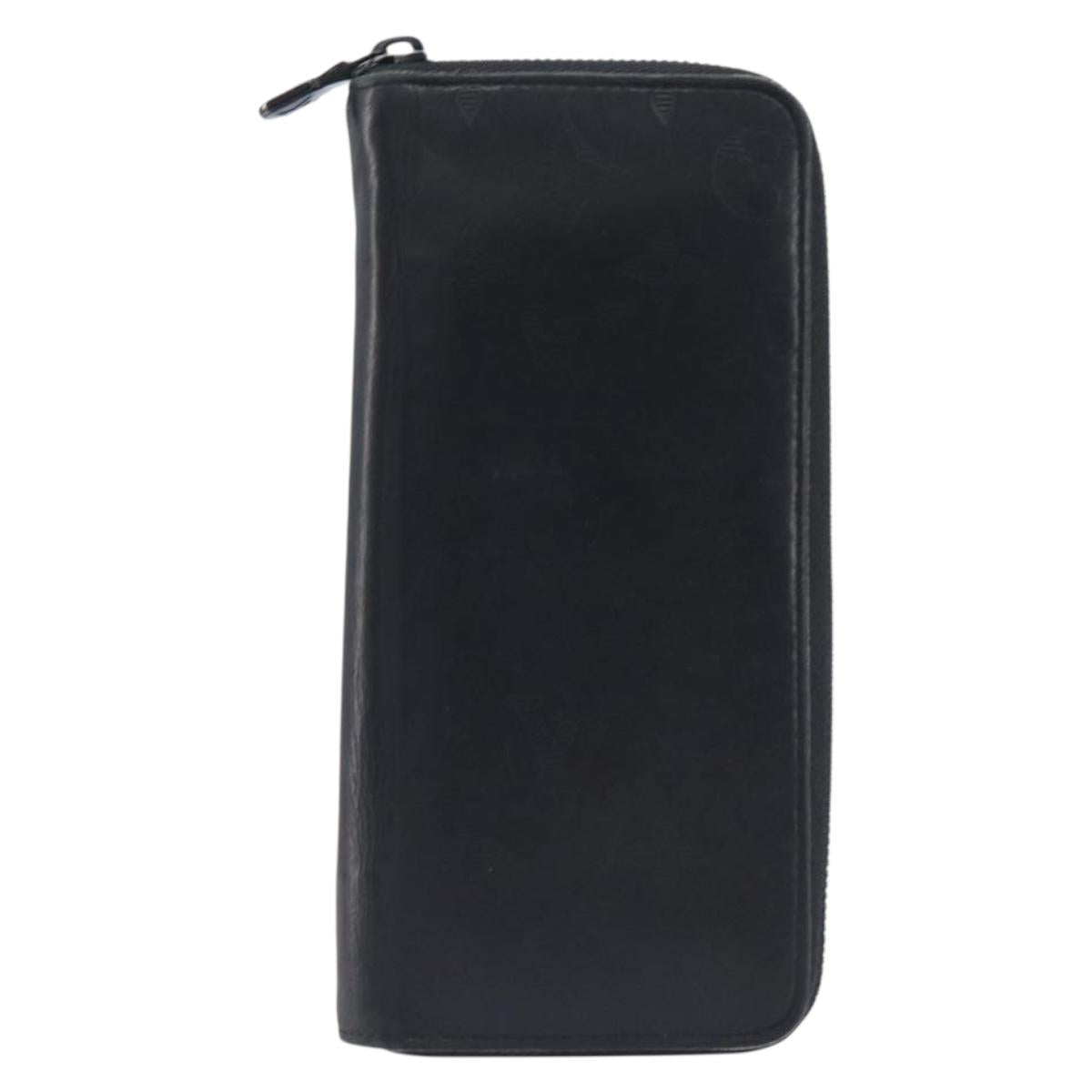 LOUIS VUITTON Monogram Shadow Zippy Wallet Vertical Black M62902 LV Auth 210467