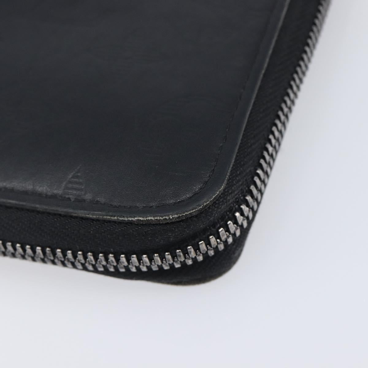 LOUIS VUITTON Monogram Shadow Zippy Wallet Vertical Black M62902 LV Auth 210467