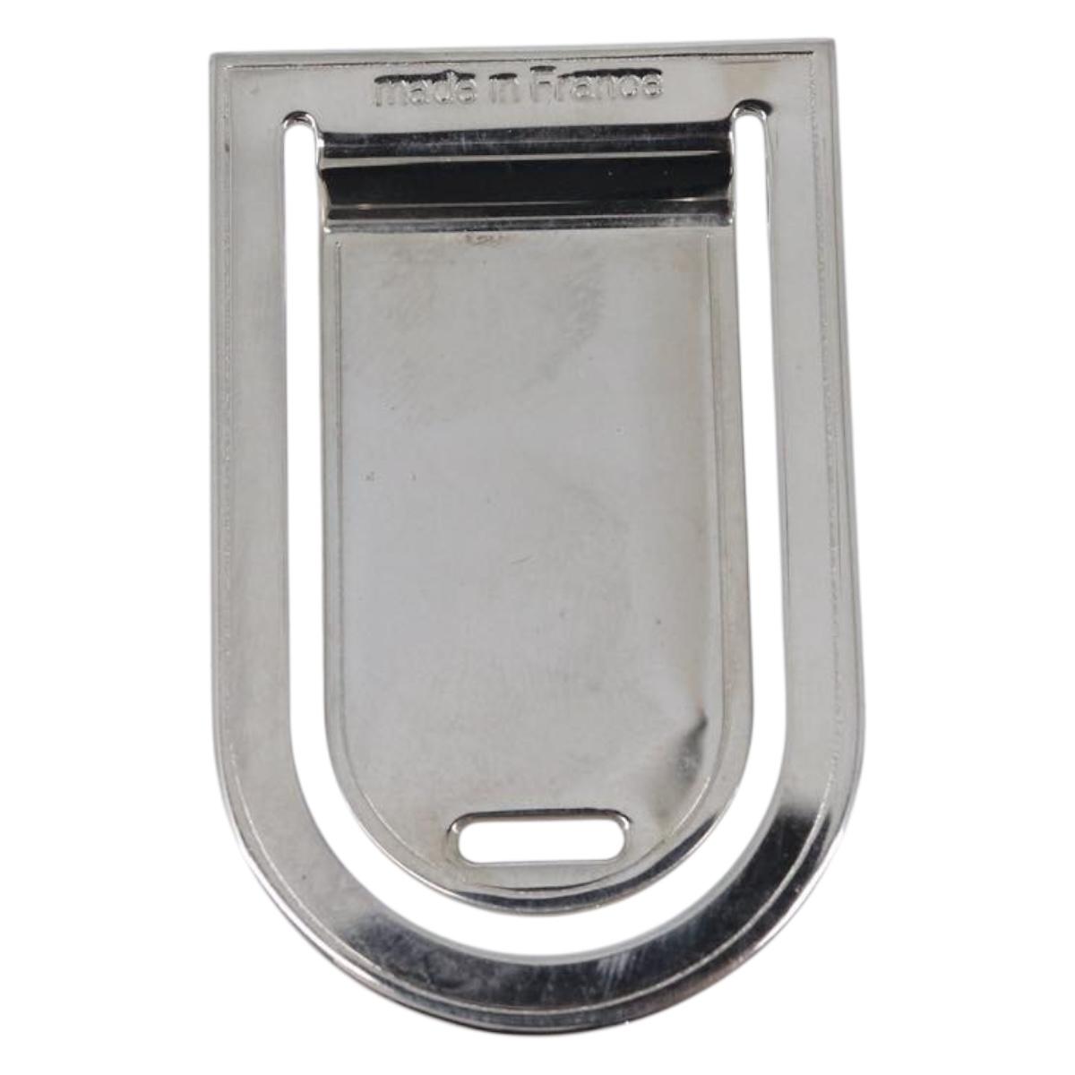 LOUIS VUITTON Avieport Address Money Clip metal Silver M65067 LV Auth 210468