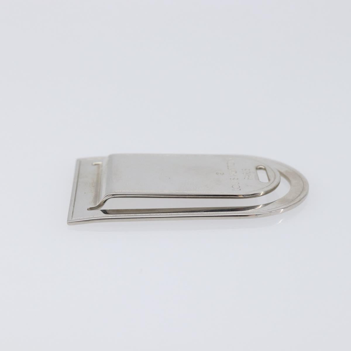LOUIS VUITTON Avieport Address Money Clip metal Silver M65067 LV Auth 210468