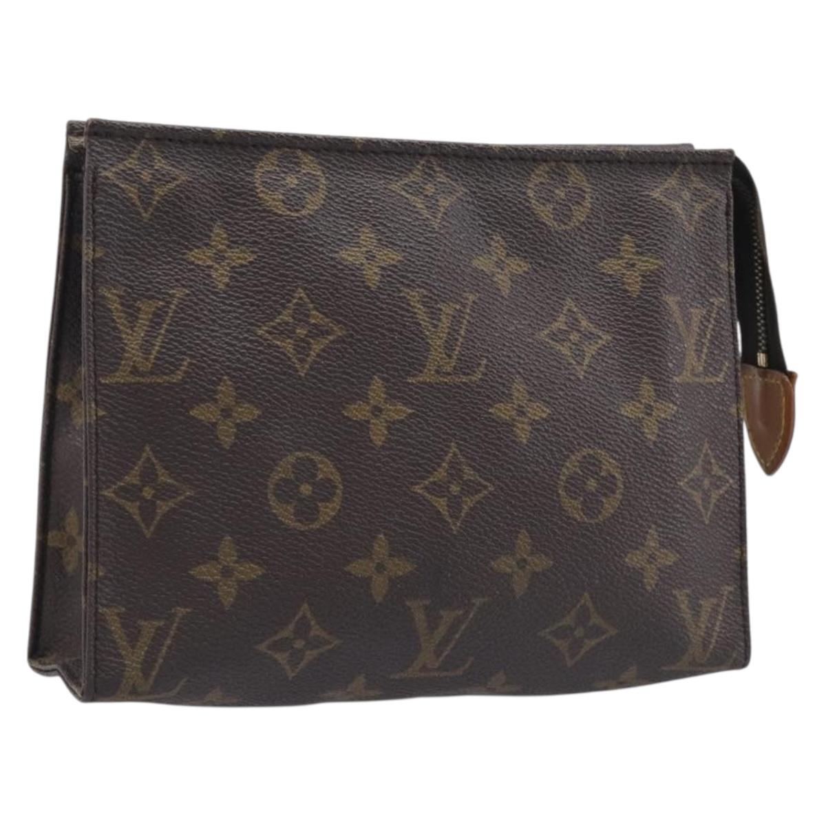 LOUIS VUITTON Monogram Poche Toilette 19 Pouch M47544 LV Auth 210470