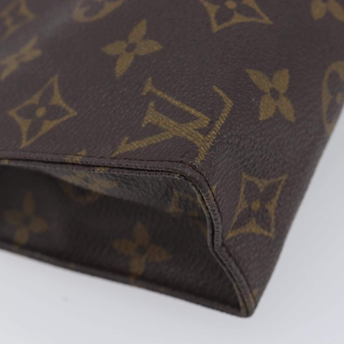 LOUIS VUITTON Monogram Poche Toilette 19 Pouch M47544 LV Auth 210470