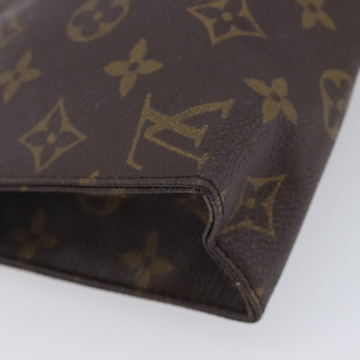 LOUIS VUITTON Monogram Poche Toilette 19 Pouch M47544 LV Auth 210470