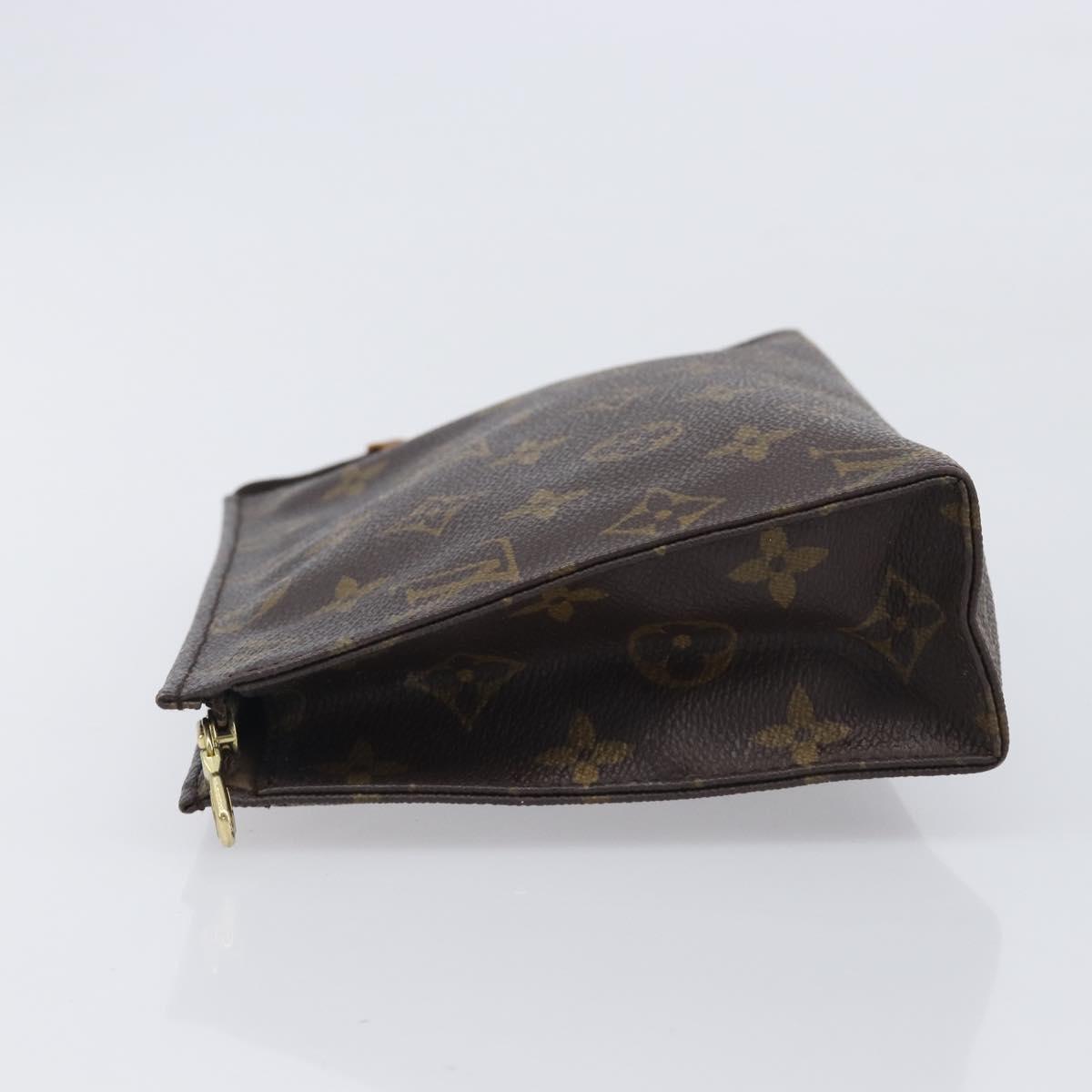 LOUIS VUITTON Monogram Poche Toilette 19 Pouch M47544 LV Auth 210470