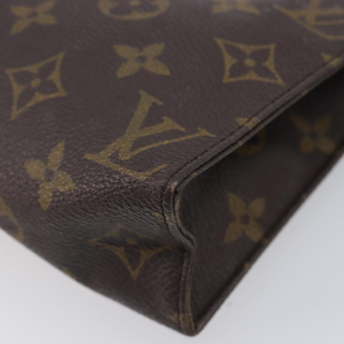 LOUIS VUITTON Monogram Poche Toilette 19 Pouch M47544 LV Auth 210470