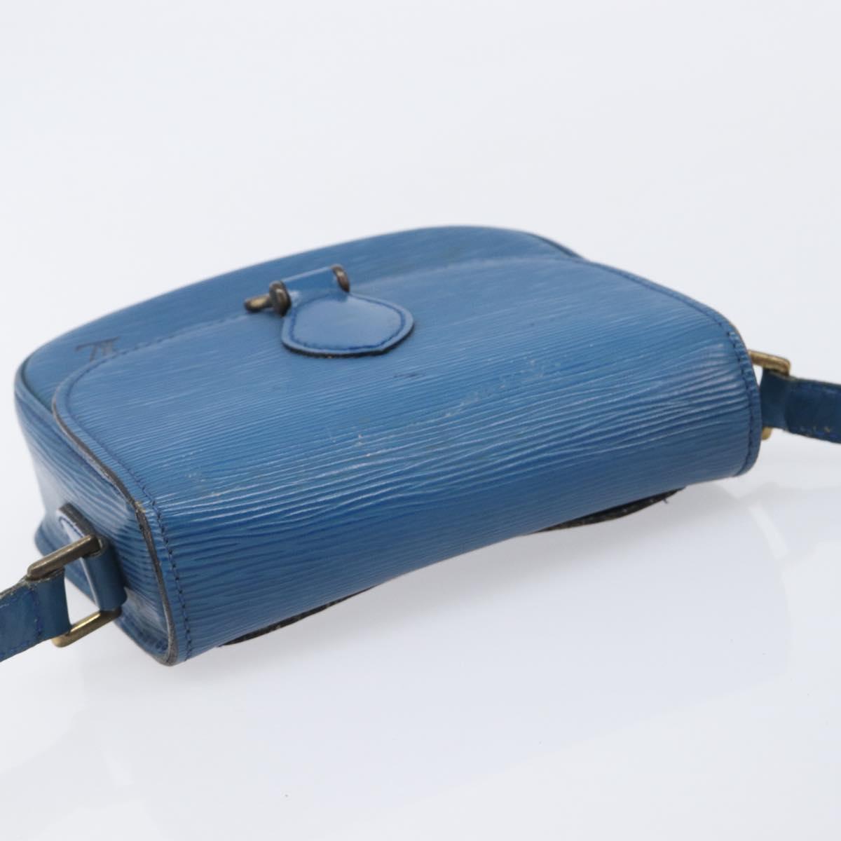 LOUIS VUITTON Epi Saint Cloud PM Shoulder Bag Blue M52195 LV Auth 210481