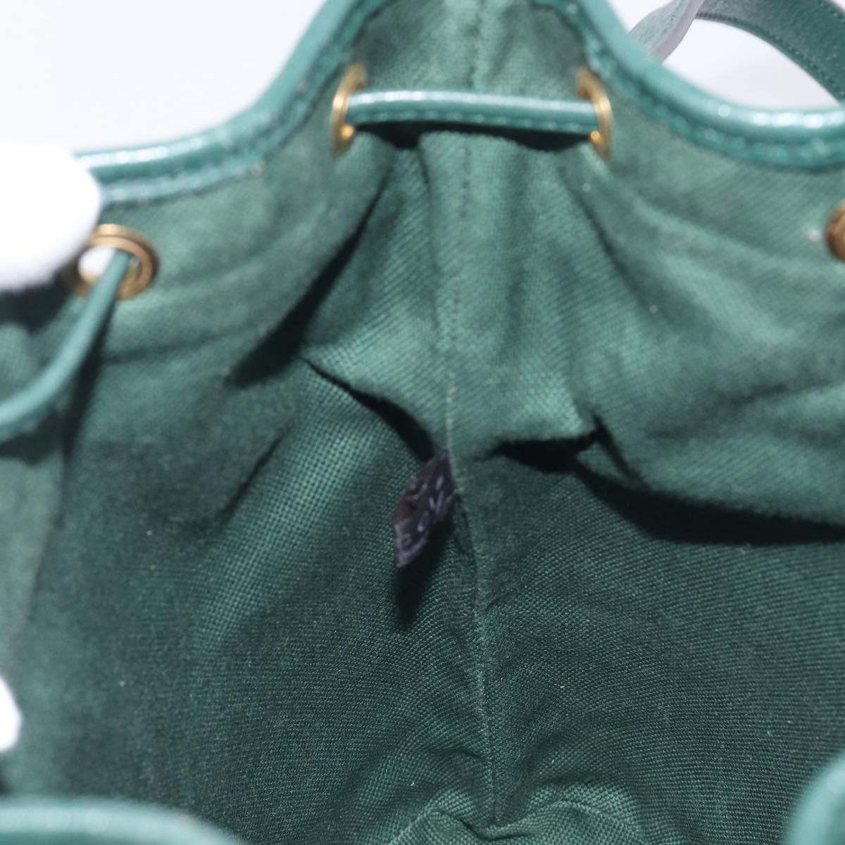 GUCCI 100th Anniversary Shoulder Bag Canvas Green Gold Tone 676682 Auth 210482V