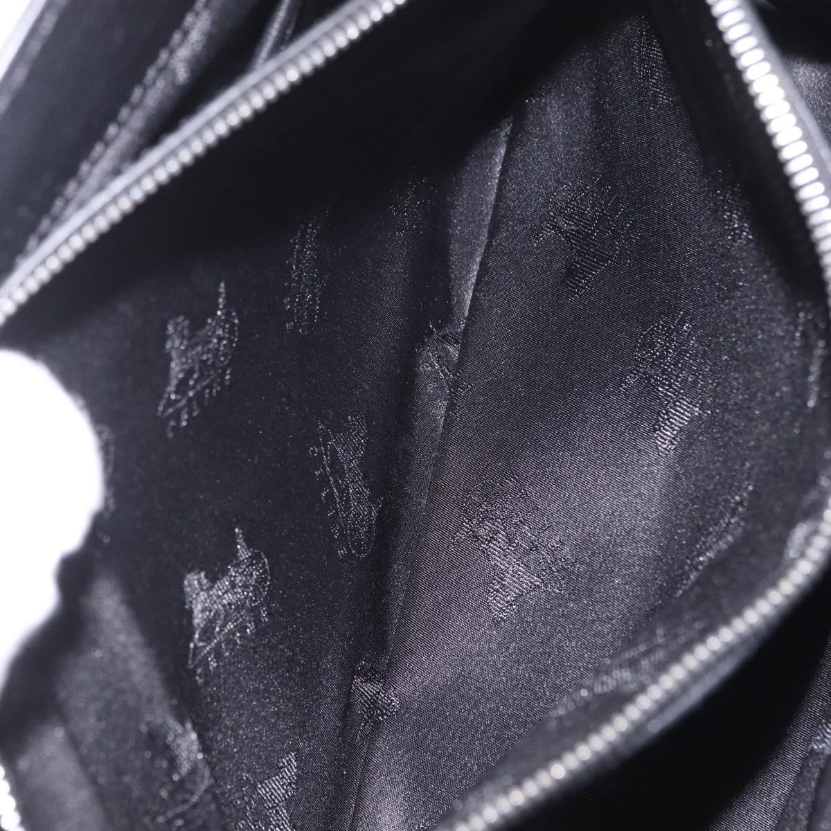 CELINE Hand Bag Leather Black Silver Auth 210485V