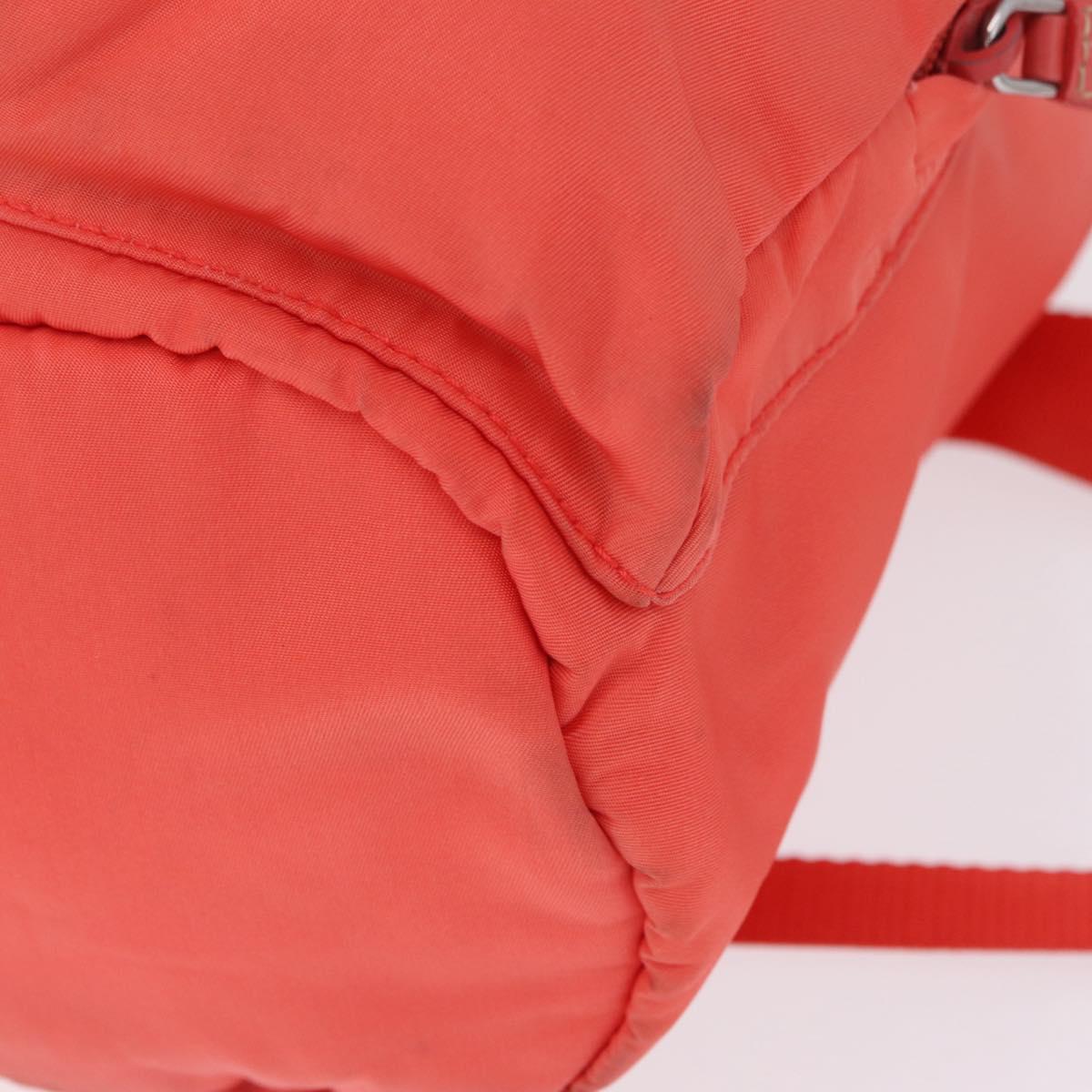 PRADA Backpack Nylon Orange Silver Auth 210493A