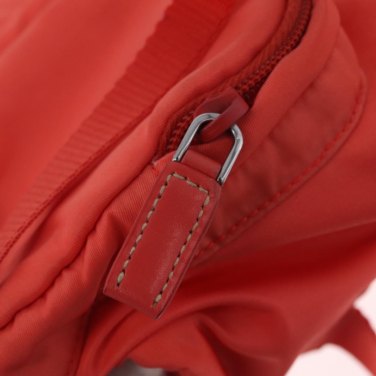 PRADA Backpack Nylon Orange Silver Auth 210493A