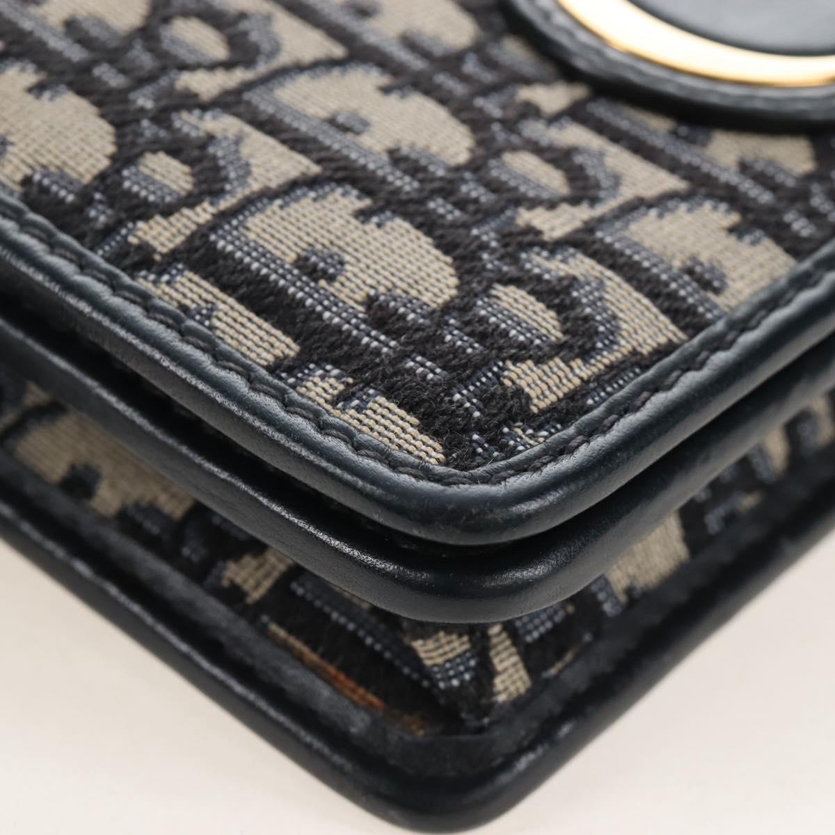 Christian Dior Oblique Montaigne Trotter Canvas Chain Bag 2way Navy Auth 210494V