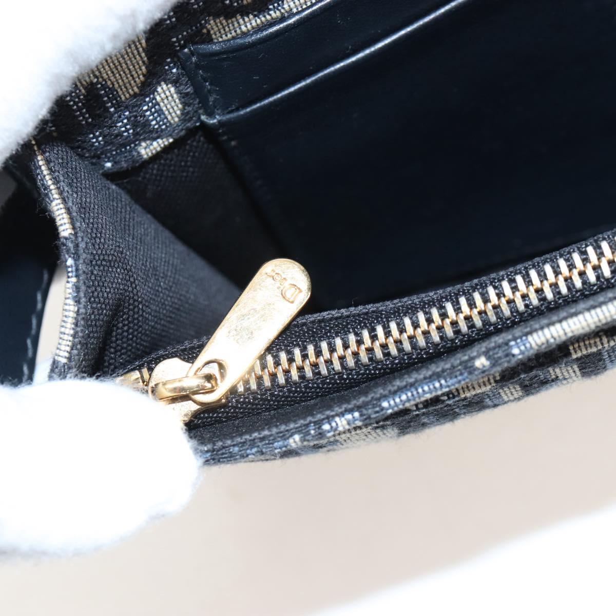 Christian Dior Oblique Montaigne Trotter Canvas Chain Bag 2way Navy Auth 210494V