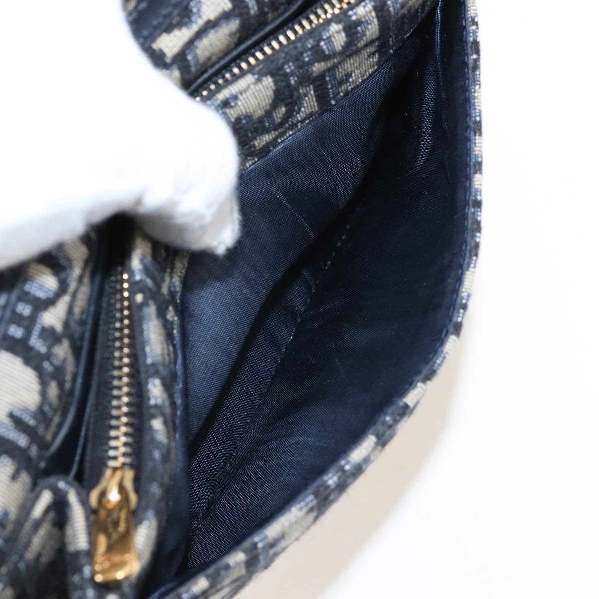 Christian Dior Oblique Montaigne Trotter Canvas Chain Bag 2way Navy Auth 210494V