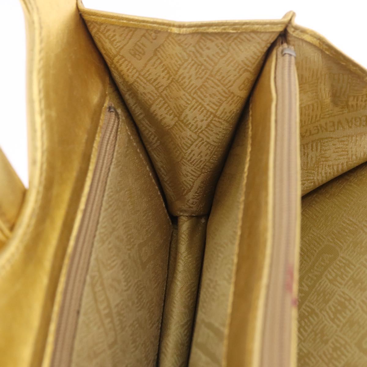 Bottega Veneta Hand Bag Leather Gold Auth 210495A