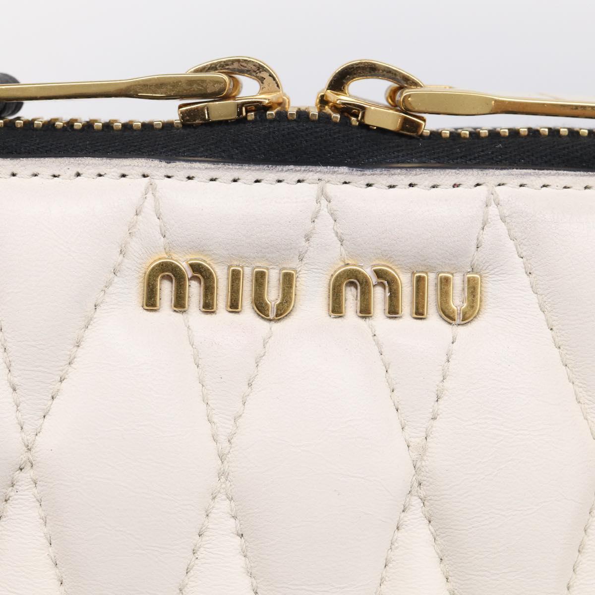 Miu Miu Hand Bag Leather 2way Red Gold Auth 210504V