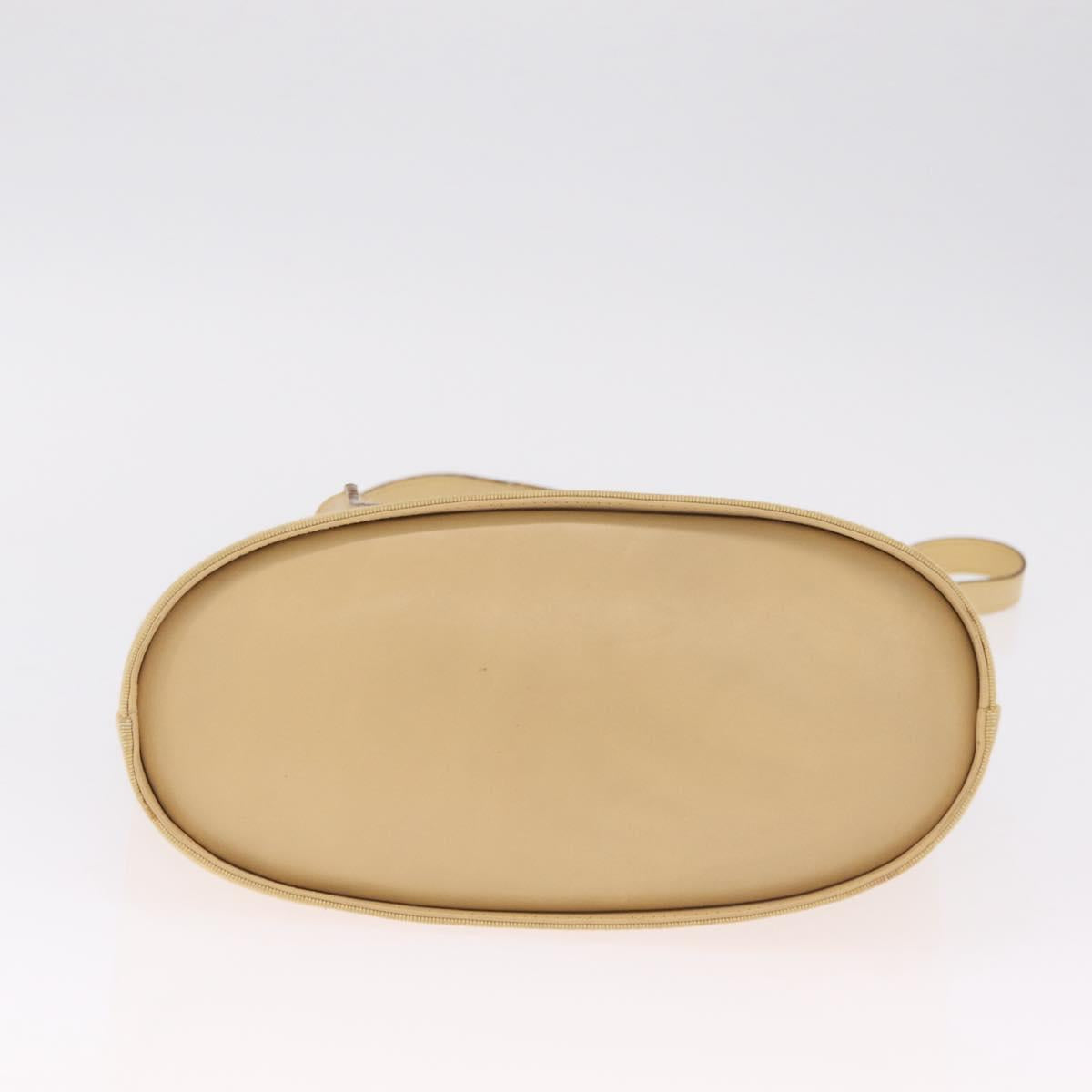 Salvatore Ferragamo Hand Bag Canvas 2way Beige Gold Auth 210514