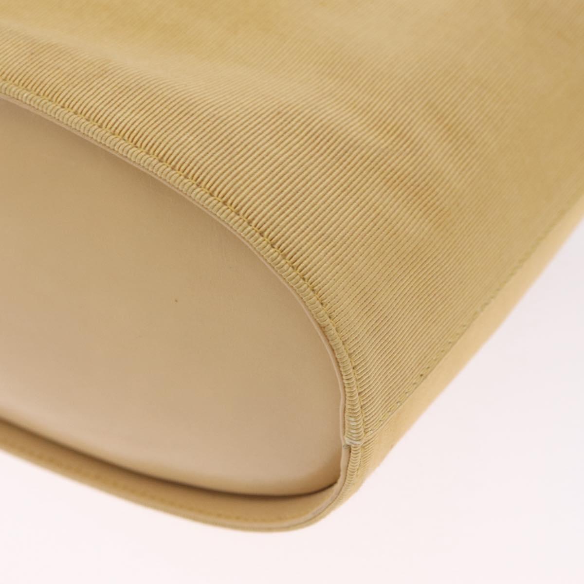 Salvatore Ferragamo Hand Bag Canvas 2way Beige Gold Auth 210514