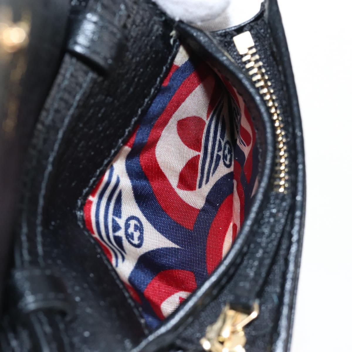 GUCCI Adidas Collaboration Shoulder Wallet Leather Black 702248 Auth 210520M