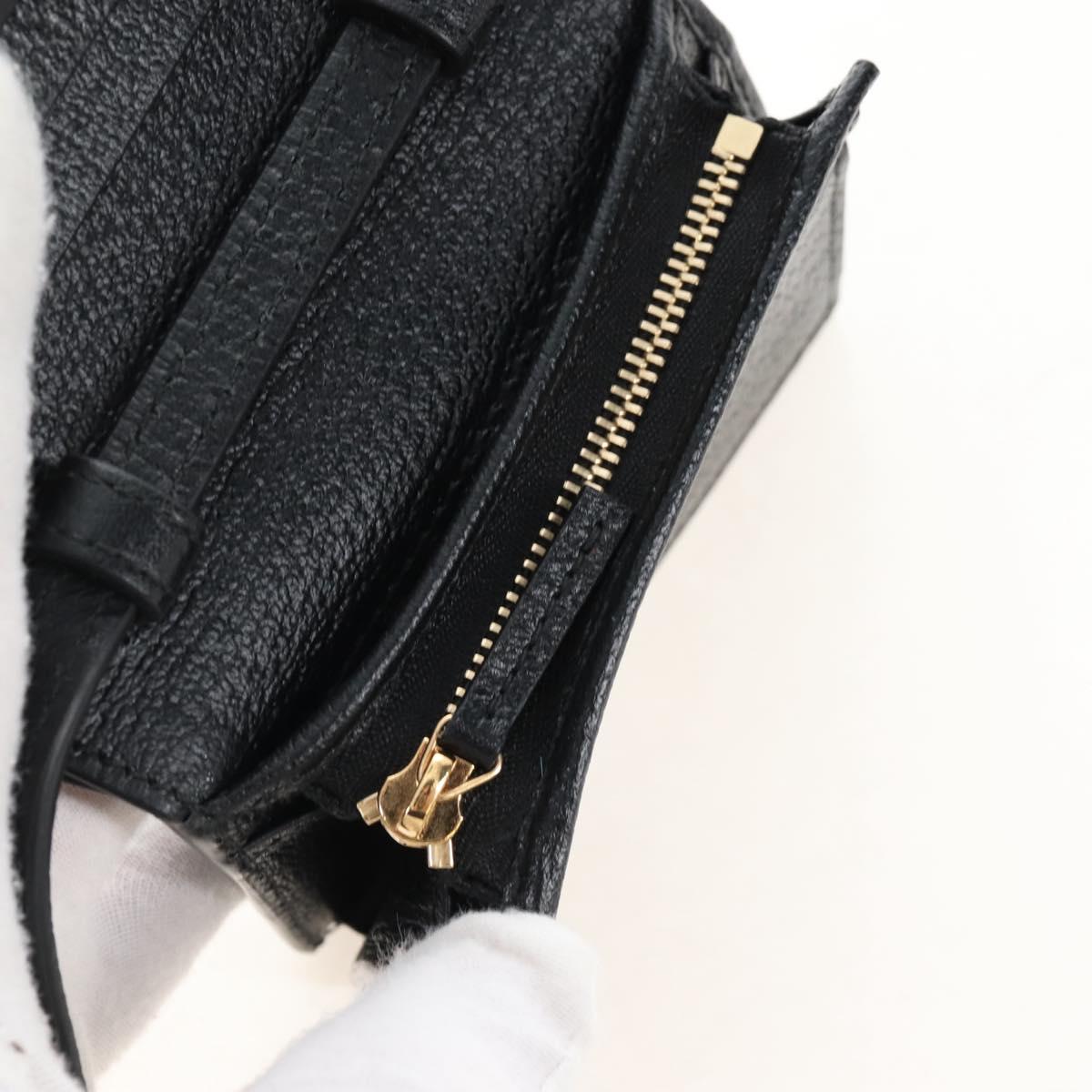 GUCCI Adidas Collaboration Shoulder Wallet Leather Black 702248 Auth 210520M