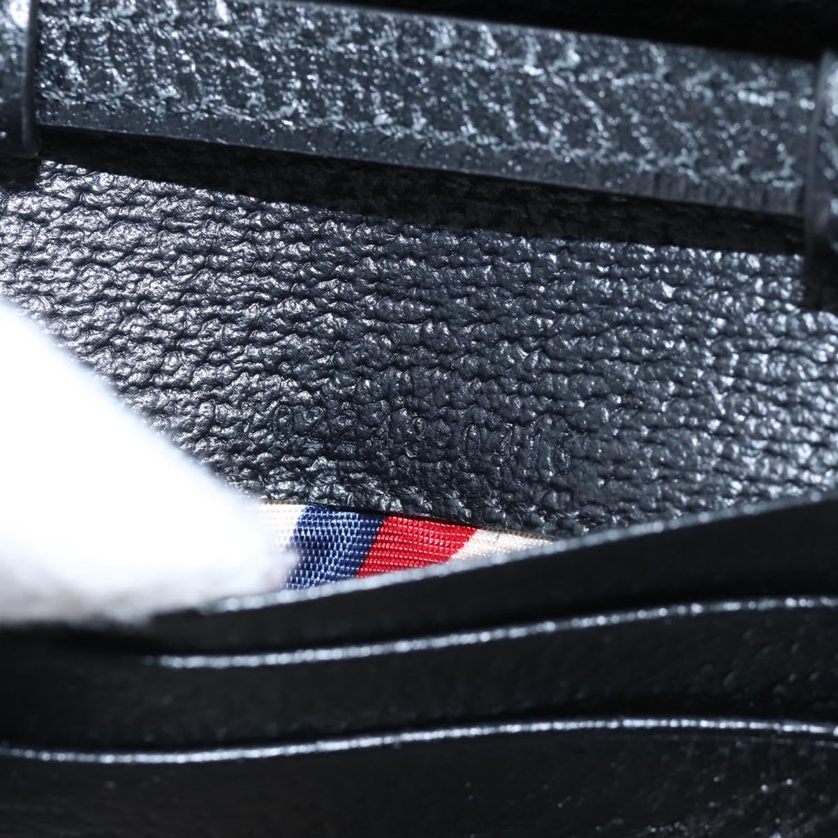 GUCCI Adidas Collaboration Shoulder Wallet Leather Black 702248 Auth 210520M
