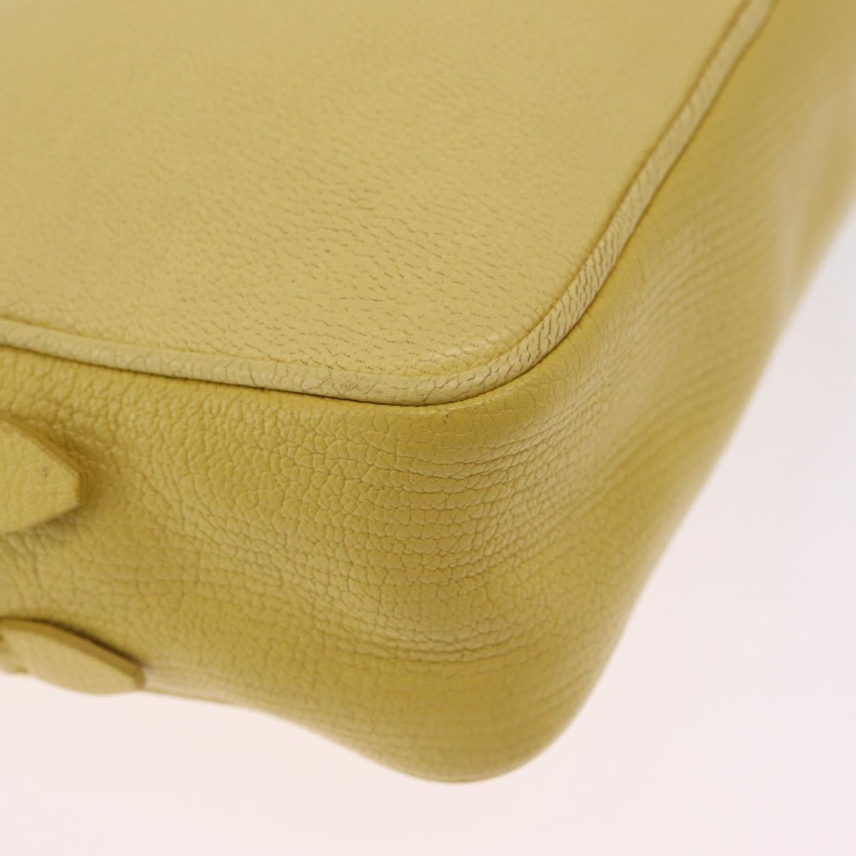 Miu Miu Shoulder Bag Leather Yellow Gold Auth 210522A