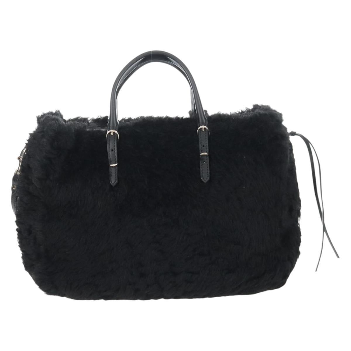 Balenciaga Paper A6 Hand Bag Bore 2way Black Gold 370926 Auth 210525M