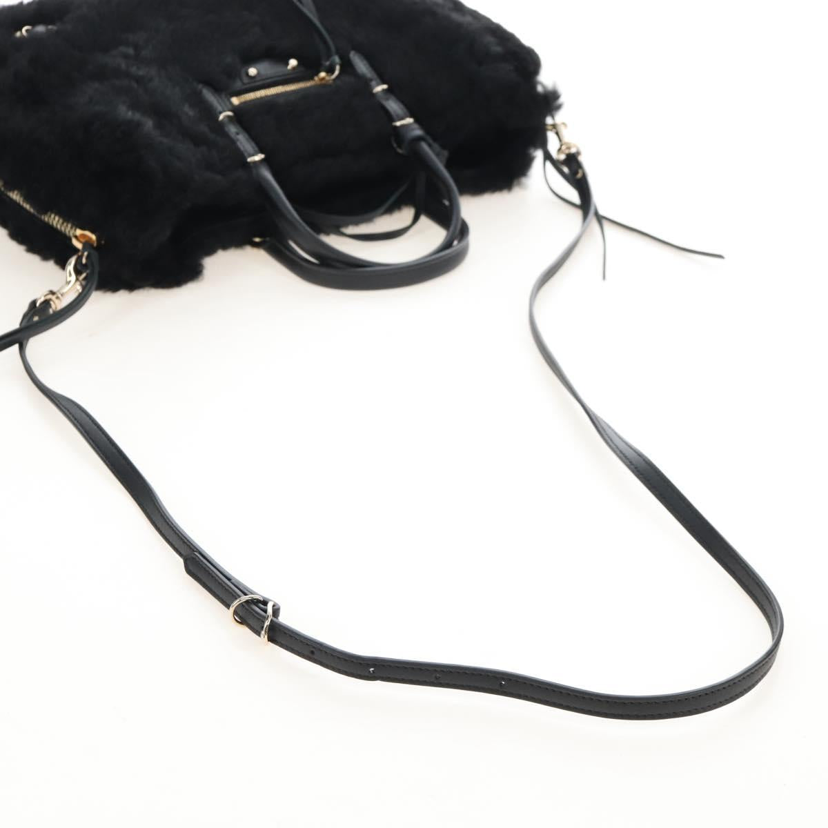 Balenciaga Paper A6 Hand Bag Bore 2way Black Gold 370926 Auth 210525M