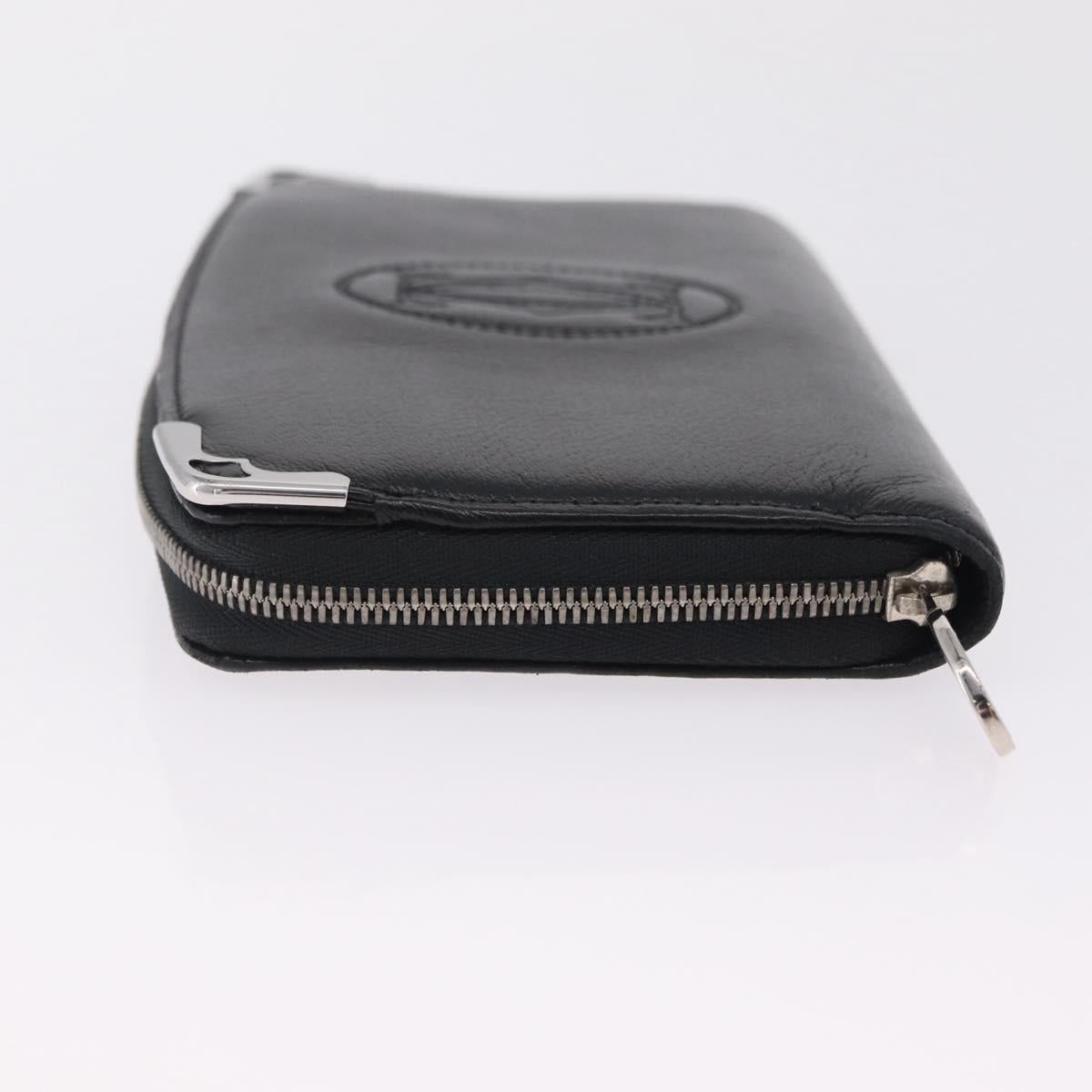 Cartier Marcello Long Wallet Leather Black Silver Auth 210609V
